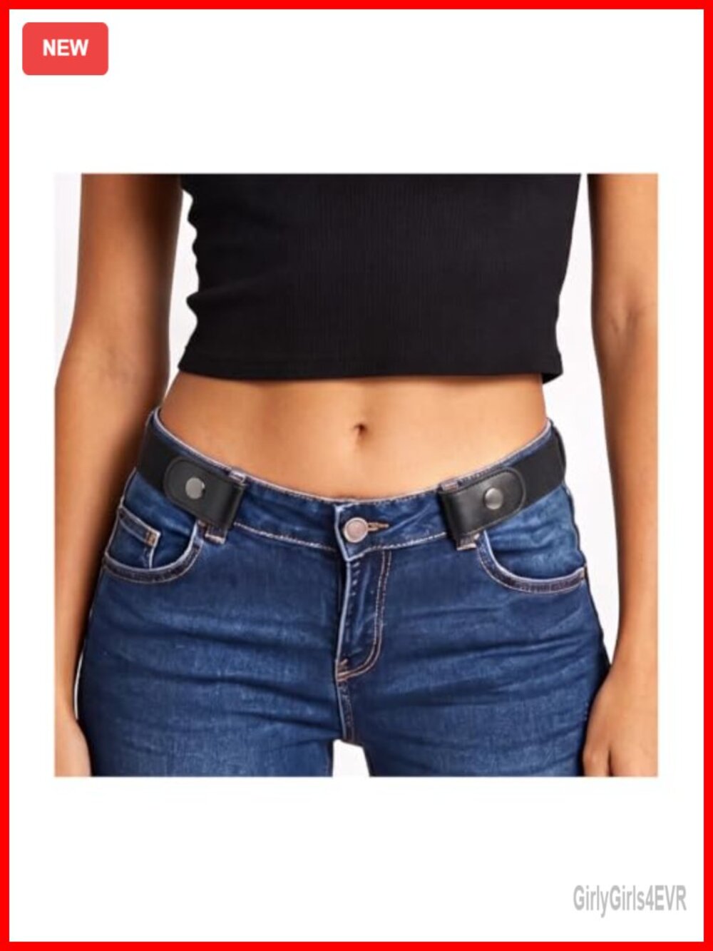 Buckle Free Elastic Belt Unisex Stretch Invisible No Bulge Adjustable Leather